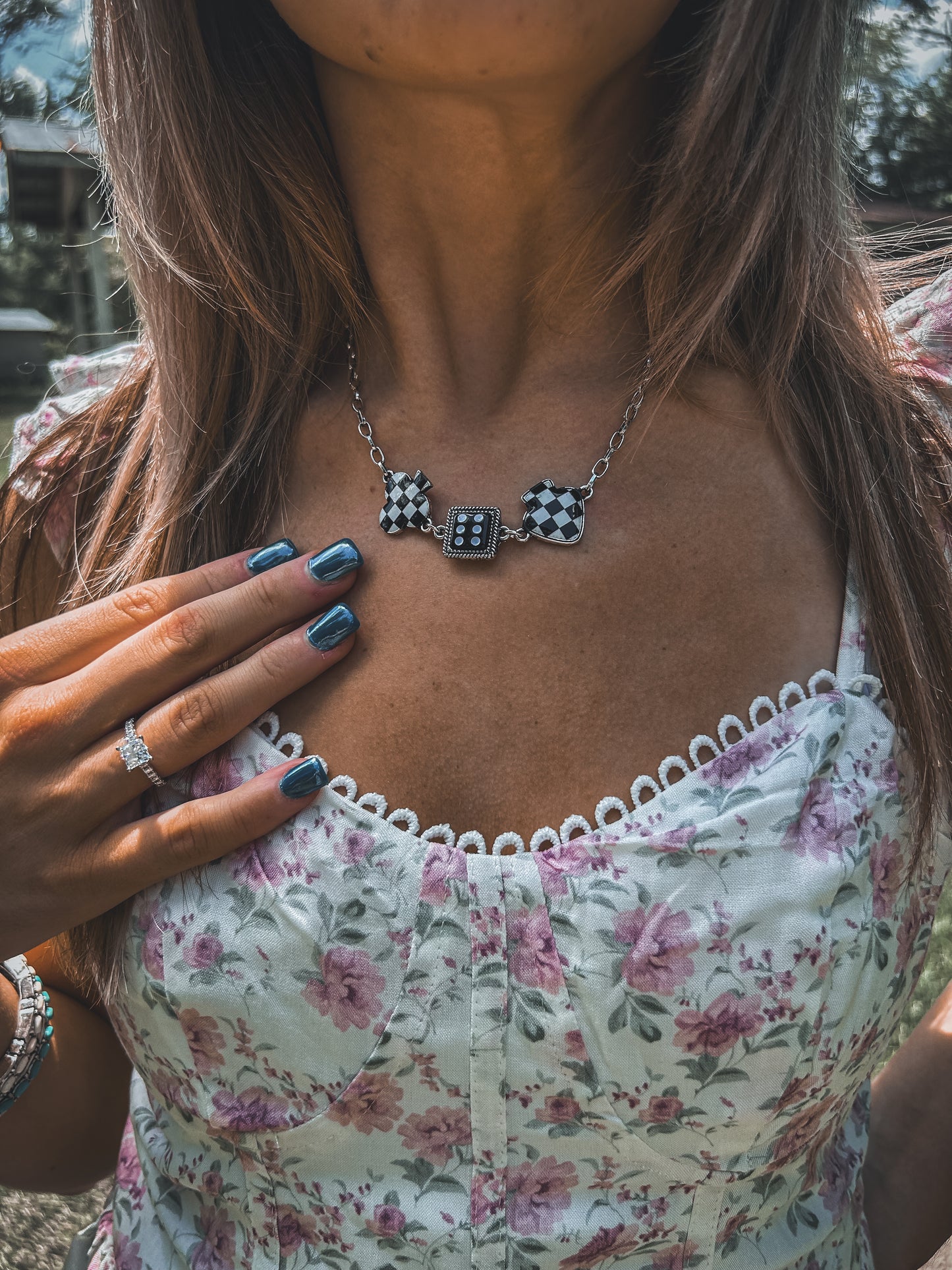 Poker Face Necklace