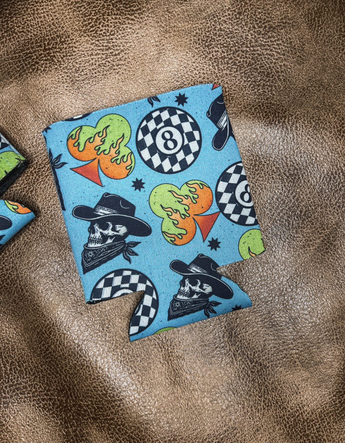 Cowboy Skelly Koozie (Regular Can)